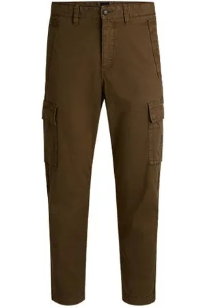 HUGO BOSS Cargo trousers in stretch-cotton twill