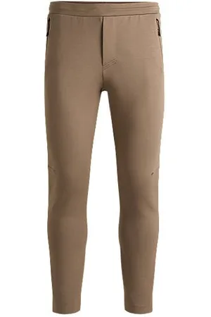 HUGO BOSS Stretch tracksuit bottoms with laser-cut holes