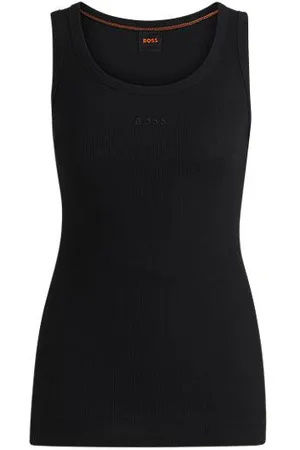 HUGO BOSS Stretch-cotton slim-fit vest with ribbed structure