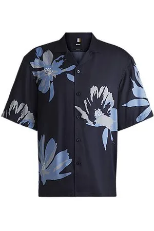 HUGO BOSS Relaxed-fit shirt with floral print