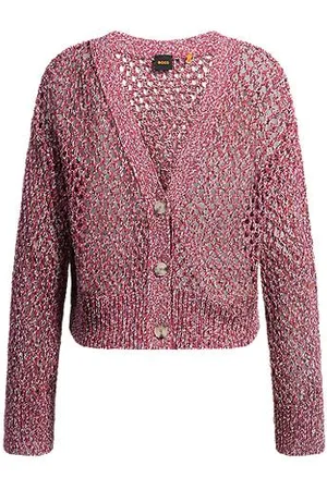 HUGO BOSS Reversible cardigan with open structure