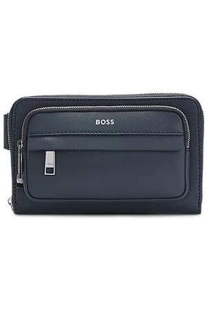 HUGO BOSS Structured crossbody bag with branded trims