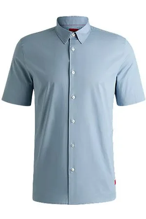 HUGO BOSS Relaxed-fit shirt in stretch-cotton canvas
