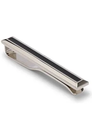 HUGO BOSS Brass tie bar with enamel insert