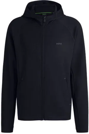 HUGO BOSS Active stretch zip-up hoodie with moisture management