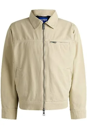 HUGO BOSS Regular-fit padded jacket in cotton canvas