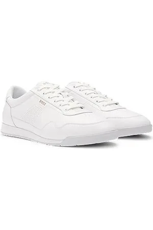 HUGO BOSS Nappa-leather trainers with perforated details