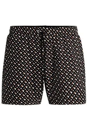 HUGO BOSS Fully lined quick-dry swim shorts with monogram print