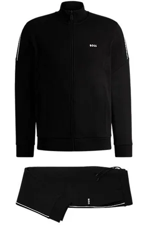 HUGO BOSS Interlock-cotton tracksuit set with logo details