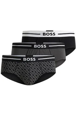 HUGO BOSS Three-pack of logo briefs in stretch cotton