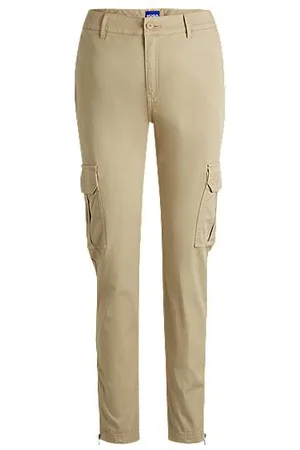 HUGO BOSS Slim-fit cargo trousers in stretch cotton