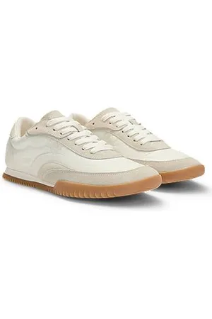 HUGO BOSS Low-top trainers in fabric and suede