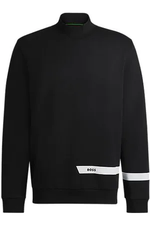 HUGO BOSS Stretch-cotton sweatshirt with logo detail
