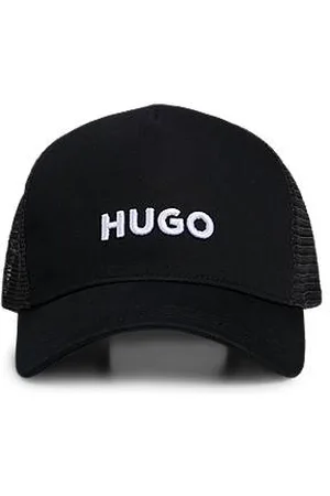 HUGO BOSS Cotton-twill cap with mesh panels
