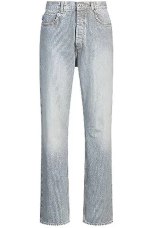HUGO BOSS Baggy-fit jeans in striped blue denim
