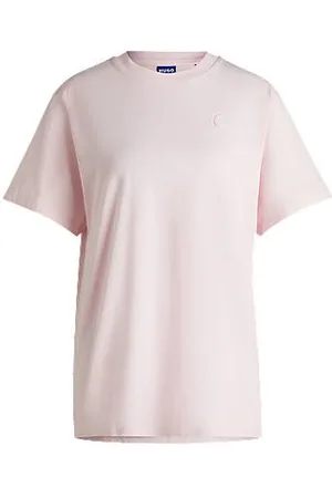 HUGO BOSS Cotton-jersey T-shirt with logo badge