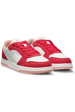 HUGO BOSS Mixed-material trainers with logo details