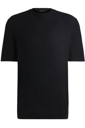 HUGO BOSS Silk sweater with knitted structure