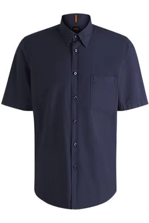 HUGO BOSS Regular-fit shirt in cotton poplin