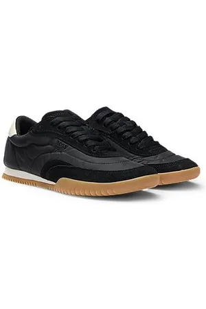HUGO BOSS Low-top trainers in fabric and suede