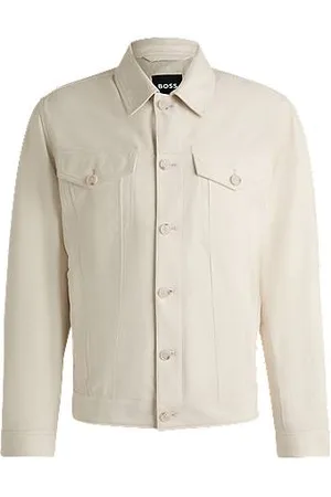 HUGO BOSS Regular-fit jacket in suede