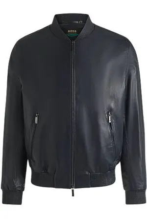HUGO BOSS X ASTON MARTIN nappa-leather jacket with perforated details