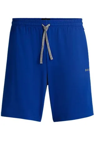 HUGO BOSS Logo-embroidered shorts in stretch-cotton jersey