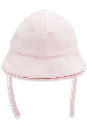 HUGO BOSS Baby hat in cotton with Double B monograms