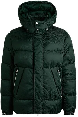HUGO BOSS Water-repellent puffer jacket with micro monograms