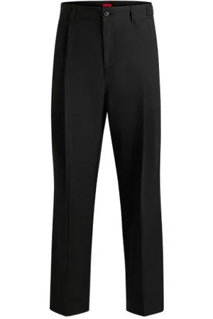 HUGO BOSS Relaxed-fit trousers in a cotton blend