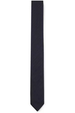 HUGO BOSS Diagonal-pinstripe tie in silk jacquard