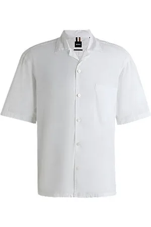HUGO BOSS Relaxed-fit shirt in Italian-made cotton poplin