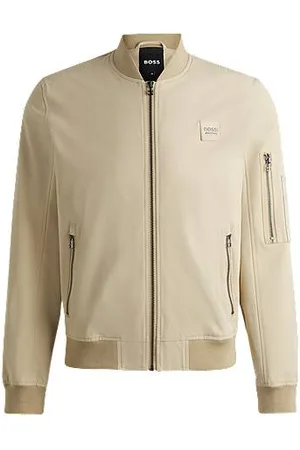 HUGO BOSS Equestrian cotton-look jacket with logo patch