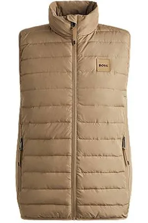 HUGO BOSS Equestrian water-repellent gilet with logo patch