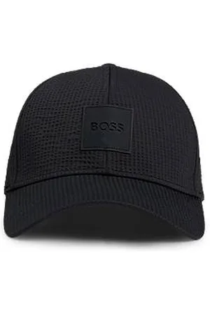 HUGO BOSS Seersucker cap with logo patch