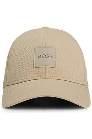 HUGO BOSS Seersucker cap with logo patch