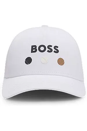 HUGO BOSS Cotton-twill cap with tennis artwork