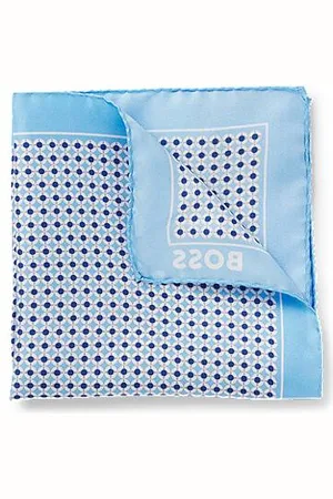 HUGO BOSS Silk pocket square with modern print