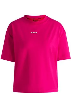 HUGO BOSS Relaxed-fit T-shirt in soft jersey with contrast logo