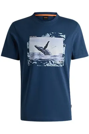 HUGO BOSS Cotton-jersey T-shirt with photographic print