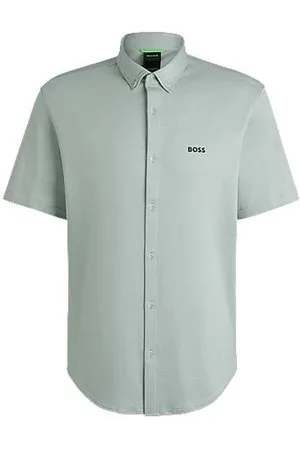 HUGO BOSS Regular-fit shirt in knitted cotton