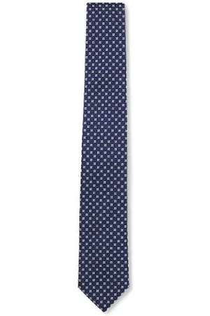 HUGO BOSS Silk-blend tie with jacquard pattern