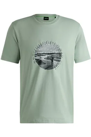 HUGO BOSS Stretch-cotton T-shirt with golf artwork