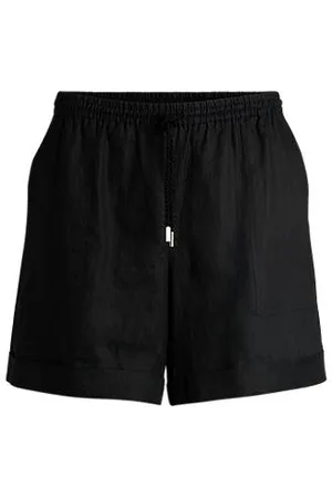 HUGO BOSS Ramie shorts with twisted cord