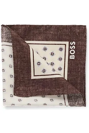 HUGO BOSS Pocket square with print and logo