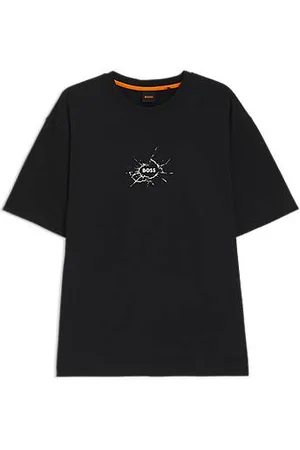 HUGO BOSS Relaxed-fit T-shirt in cotton with logo artwork
