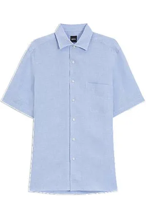 HUGO BOSS BECKHAM x regular-fit shirt in 100% linen