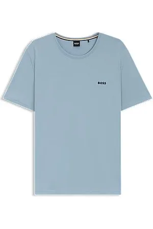 HUGO BOSS Stretch-cotton regular-fit T-shirt with embroidered logo