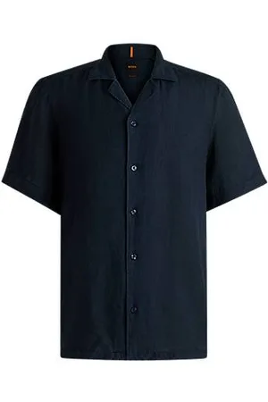HUGO BOSS Regular-fit shirt in linen