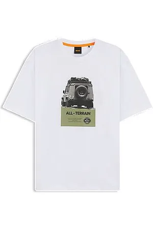 HUGO BOSS Relaxed-fit T-shirt in cotton jersey with printed artwork